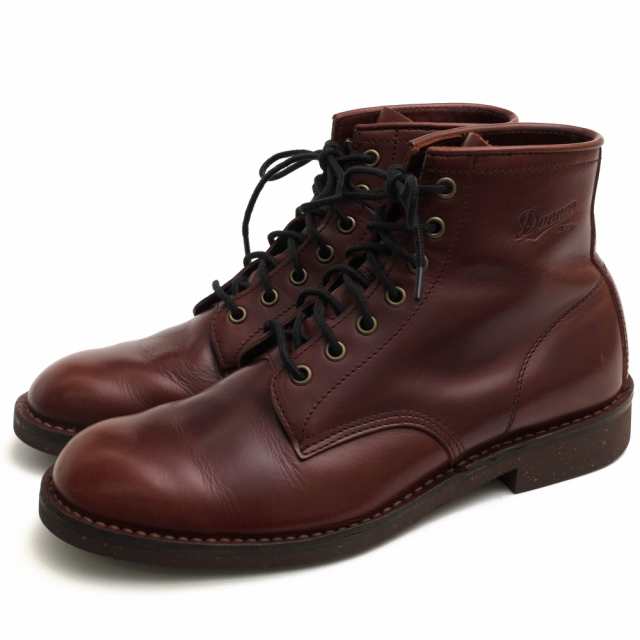 ○ダナー Danner フルグレインレザー 牛革 ワークブーツ D212106 WORK 6 INCH TOP ワーク6インチトップ Vibramソール プレーントゥ 中古