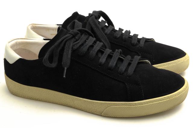 ○サンローラン YVES SAINT LAURENT パリ PARIS エディ・スリマン Hedi Slimane 牛革 ローカットスニーカー VU421570 SL/06 Court 中古_1