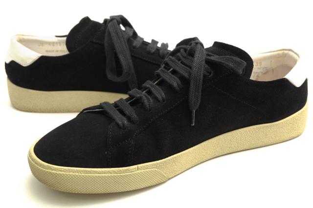 ○サンローラン YVES SAINT LAURENT パリ PARIS エディ・スリマン Hedi Slimane 牛革 ローカットスニーカー VU421570 SL/06 Court 中古_2