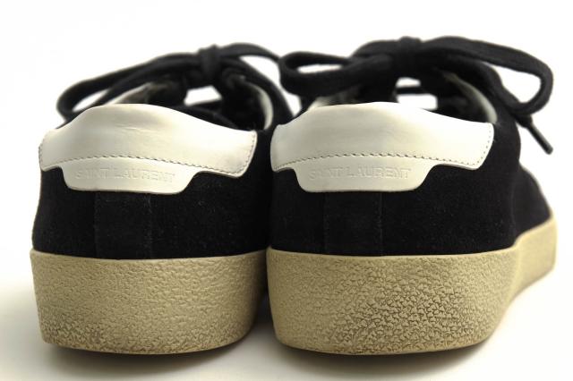 ○サンローラン YVES SAINT LAURENT パリ PARIS エディ・スリマン Hedi Slimane 牛革 ローカットスニーカー VU421570 SL/06 Court 中古_3