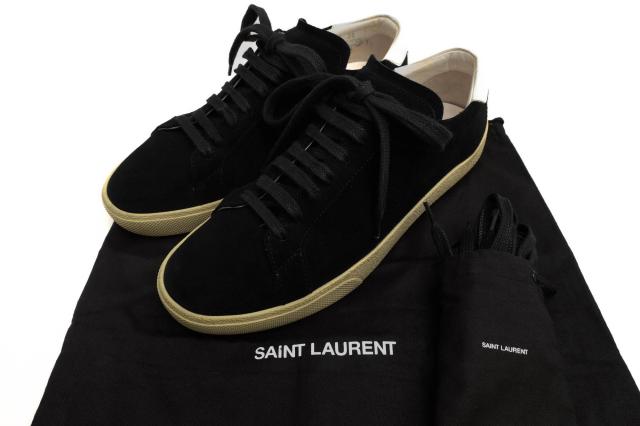 ○サンローラン YVES SAINT LAURENT パリ PARIS エディ・スリマン Hedi Slimane 牛革 ローカットスニーカー VU421570 SL/06 Court 中古_7