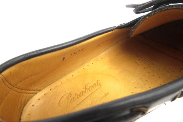 ○パラブーツ Paraboot TOMORROWLAND トゥモローランド別注モデル 牛革 デッキシューズ BARTH バース モカシン スリッポン 定番 メ 中古