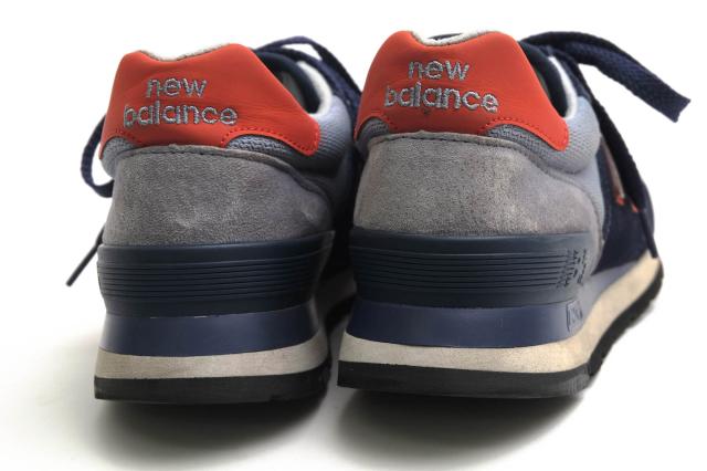 ○ニューバランス NEW BALANCE 30周年記念モデル ピッグスキンスエード ローカットスニーカー M995CJA NAVY DARK CYCLONE SHOCKWAV 中古_3