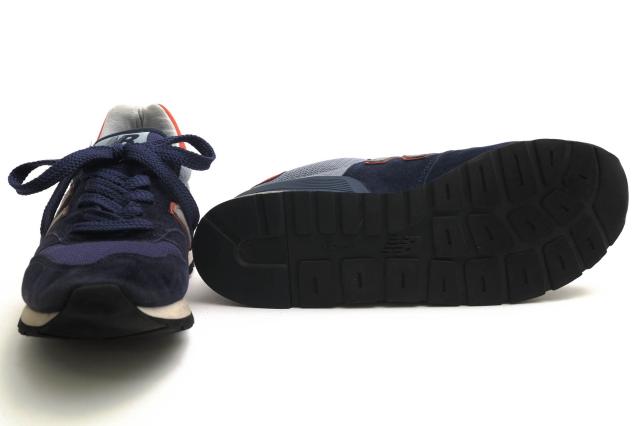 ○ニューバランス NEW BALANCE 30周年記念モデル ピッグスキンスエード ローカットスニーカー M995CJA NAVY DARK CYCLONE SHOCKWAV 中古_6