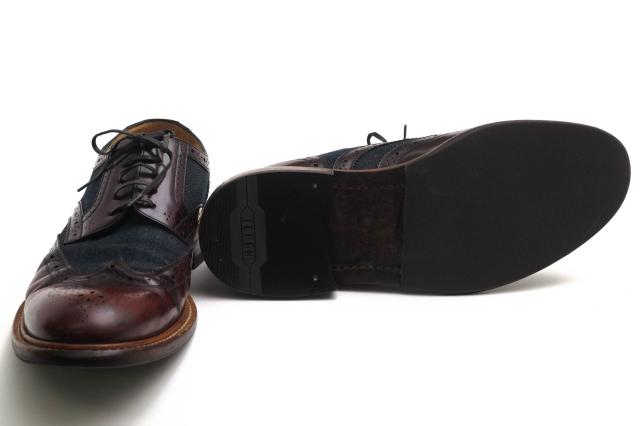 ○ヴィトン Louis Vuitton 牛革 ビジネスシューズ MT0186 ウイングチップ デニム レザーソール メンズ 【中古】 中古_6