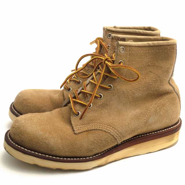 ○チペワ CHIPPEWA 牛革 ワークブーツ 29498 6inch PLAIN BOOTS プレーントゥ グッドイヤーウェルト製法 Vibramソール メンズ 【中 中古