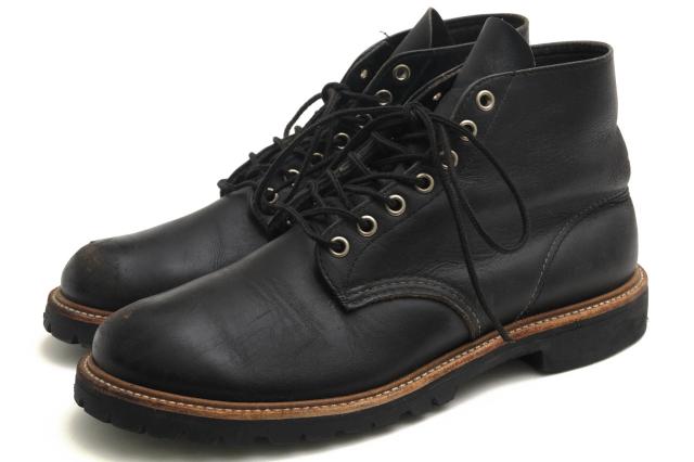 ○レッドウィング RED WING 日本限定モデル ブラッククロームレザー 牛革 マウンテンブーツ 8172 Classic Work 6inch Round Toe ク 中古の通販は 27,305円