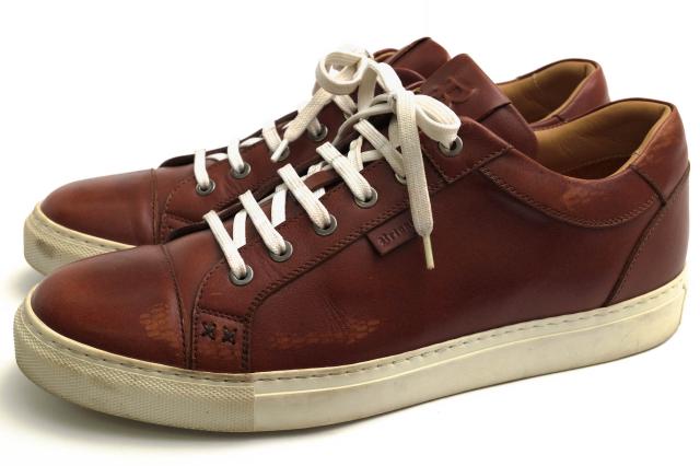○ブリオーニ BRIONI 牛革 カーフ ローカットスニーカー Sienna LOW-TOP SNEAKERS メンズ 【中古】 中古