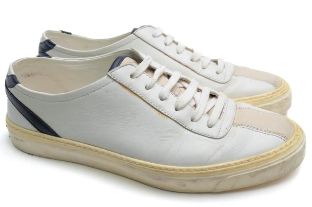 ○グッチ GUCCI 牛革 カーフ ローカットスニーカー 352957 Eugene Miro Soft Lace-up Sneaker メンズ 【中古】 中古_1