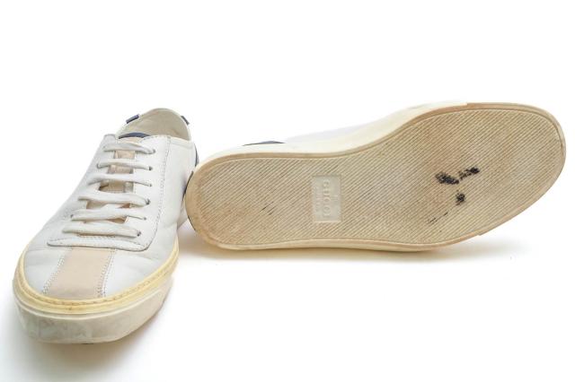 ○グッチ GUCCI 牛革 カーフ ローカットスニーカー 352957 Eugene Miro Soft Lace-up Sneaker メンズ 【中古】 中古_6