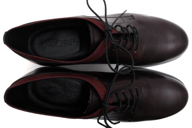 ○パドローネ PADRONE URBAN LINE DERBY PLAIN TOE SHOES 牛革