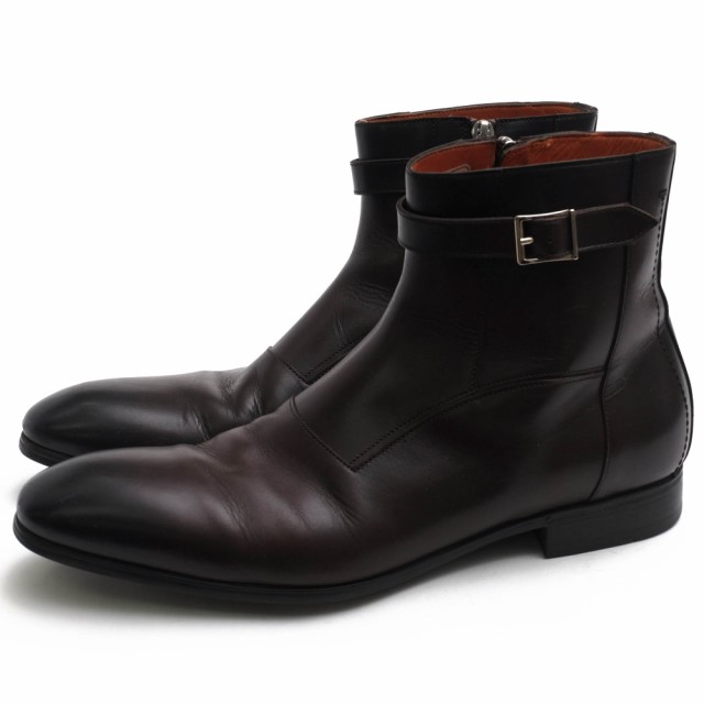 ○サントーニ Santoni 牛革 カーフ ジョッパーブーツ 16966 マッケイ製法 サイドジップ メンズ 【中古】 中古