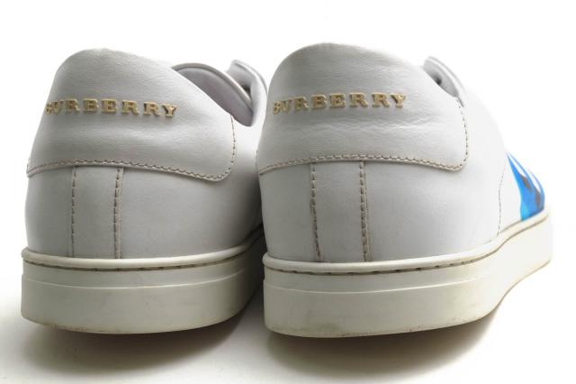 ○バーバリー BURBERRY 牛革 カーフ ローカットスニーカー ITLE0SH074CAS Graffiti Print Leather Sneakers In Bright Sky Blue グ 中古_3