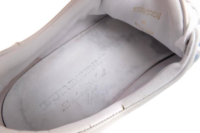 ○バーバリー BURBERRY 牛革 カーフ ローカットスニーカー ITLE0SH074CAS Graffiti Print Leather Sneakers In Bright Sky Blue グ 中古_7