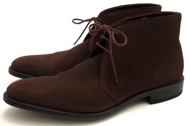 ○リーガル REGAL イタリア産 牛革 カーフスエード チャッカブーツ 820R ロングノーズ プレーントゥ メンズ 【中古】 中古