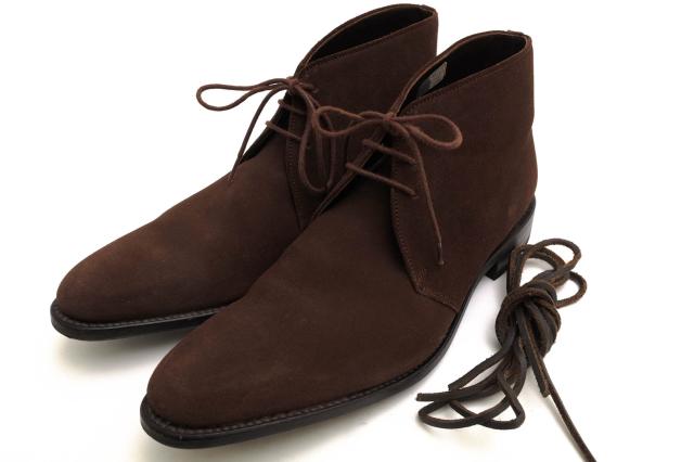 ○リーガル REGAL イタリア産 牛革 カーフスエード チャッカブーツ