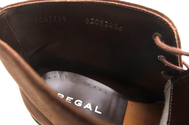 ○リーガル REGAL イタリア産 牛革 カーフスエード チャッカブーツ