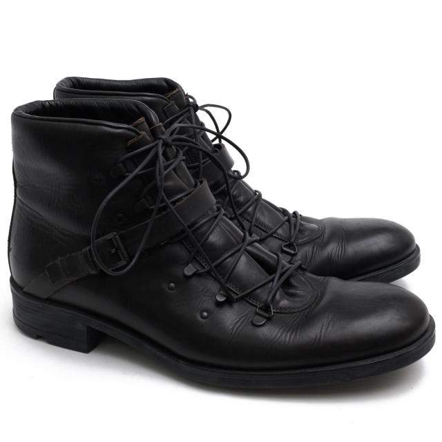 ○グッチ GUCCI 牛革 カーフ ワークブーツ 101744 STIVALETTO SUO GOMMA SOFT NOVOCALF ラグソール ミリタリー メンズ 【中古】 中古_1