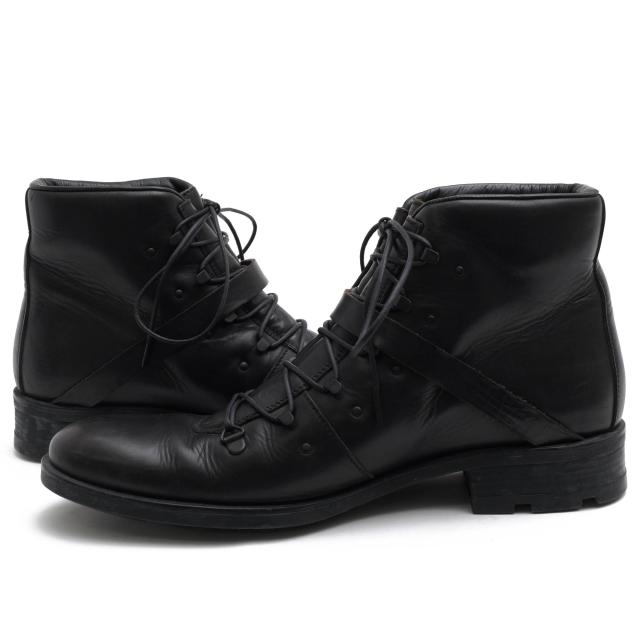 ○グッチ GUCCI 牛革 カーフ ワークブーツ 101744 STIVALETTO SUO GOMMA SOFT NOVOCALF ラグソール ミリタリー メンズ 【中古】 中古_2