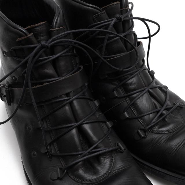○グッチ GUCCI 牛革 カーフ ワークブーツ 101744 STIVALETTO SUO GOMMA SOFT NOVOCALF ラグソール ミリタリー メンズ 【中古】 中古_4