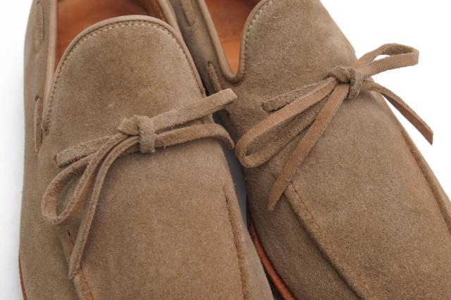 ○クロケット＆ジョーンズ CROCKETT＆JONES 牛革 タッセルローファー WENDOVER スリッポン レザーソール グッドイヤーウェルト製法 中古_5