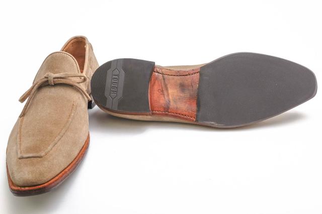○クロケット＆ジョーンズ CROCKETT＆JONES 牛革 タッセルローファー WENDOVER スリッポン レザーソール グッドイヤーウェルト製法 中古_6