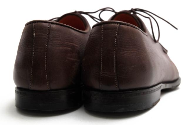 ○サントーニ Santoni 牛革 カーフ ビジネスシューズ 7083 50 ダービーシューズ プレーントゥ マッケイ製法 メンズ 【中古】 中古 ○サントーニ Santoni 牛革 カーフ ビジネスシューズ 7083 50 ダービー