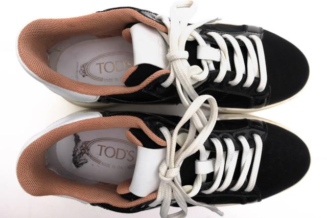 ○トッズ TOD'S 牛革 カーフ ローカットスニーカー XXW31C0CU21NPF レディース 【中古】 中古_4