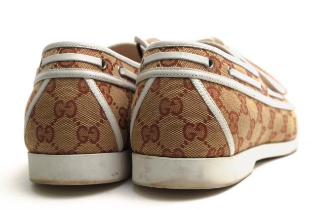 ○グッチ GUCCI デッキシューズ 547641 MOCCASIN FABRIC T.ORIGINAL GG