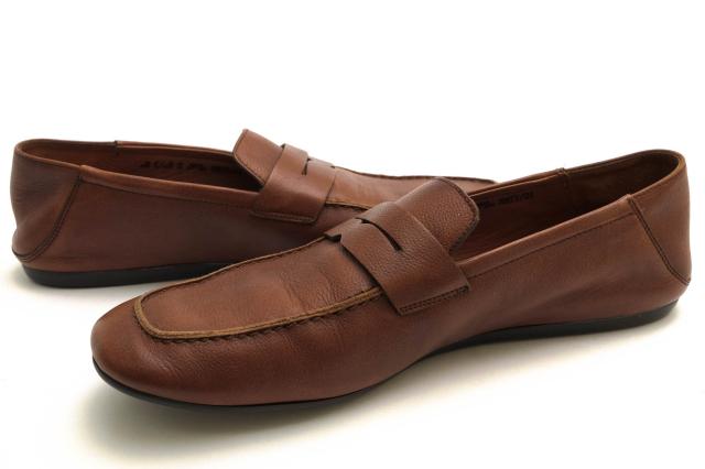 ○バリー BALLY 牛革 カーフ ドライビングシューズ MATT/01 2WAY サンダル スリッポン シボ革 シュリンクレザー メンズ 【中古】 中古