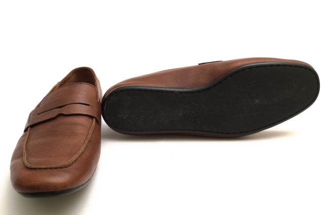 ○バリー BALLY 牛革 カーフ ドライビングシューズ MATT/01 2WAY サンダル スリッポン シボ革 シュリンクレザー メンズ 【中古】 中古