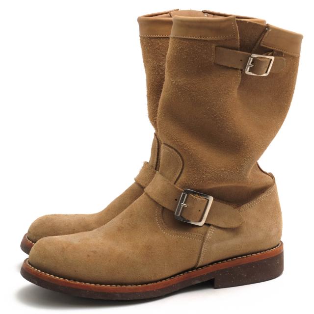 ○ピストレロ PISTOLERO ステアハイド 牛革 エンジニアブーツ 101-03 7INCH ENGINNEER BOOT SAND BEIGE オリジナルバックル Vibram 中古の通販は