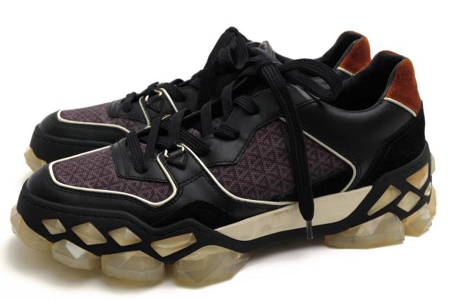 ○ジミーチュウ Jimmy Choo 牛革 カーフ ローカットスニーカー DIAMOND X TRAINER/F FHF ダイアモンド メンズ 【中古】 中古