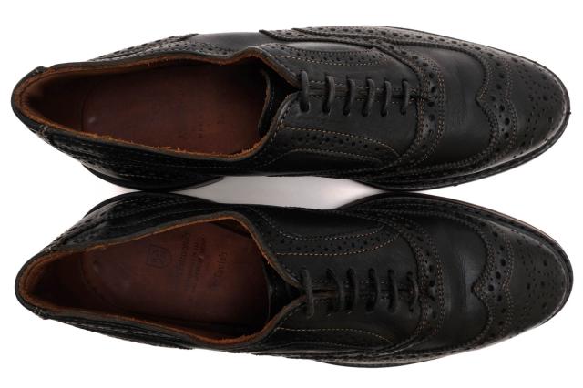 ○アレン エドモンズ Allen Edmonds 牛革 カーフ ビジネスシューズ McTavish メダリオン ウイングチップ レザーソール グッドイヤ  中古 ○アレン エドモンズ Allen Edmonds 牛革 カーフ ビジネスシューズ