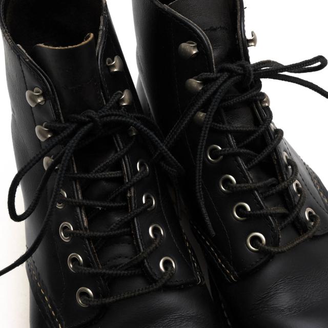 ○レッドウィング RED WING Black Chrome Leather ブラッククロームレザー 牛革 ワークブーツ 8165 Classic Work 6inch Round Toe  中古 ○レッドウィング RED WING Black Chrome Leather ブラッククローム
