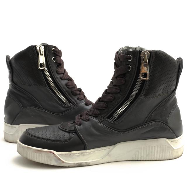 ○ドルガバ DOLCE＆GABBANA 牛革 カーフ ハイカットスニーカー CS1252