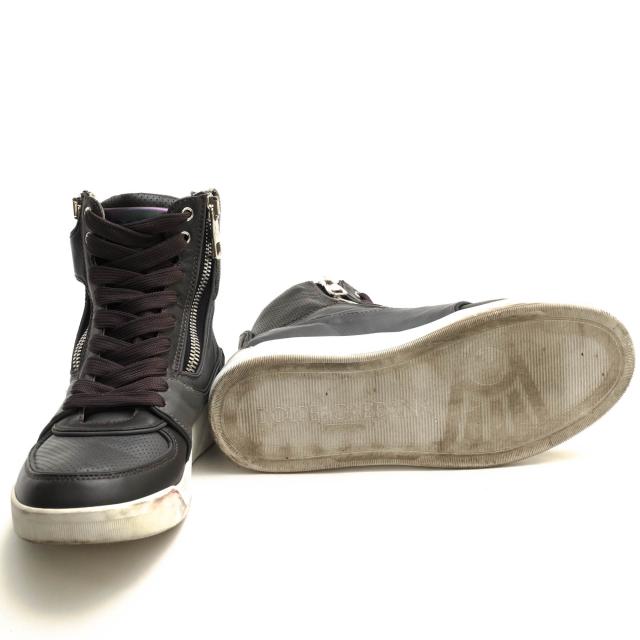 ○ドルガバ DOLCE＆GABBANA 牛革 カーフ ハイカットスニーカー CS1252 サイドジップ メンズ 【中古】 中古_6