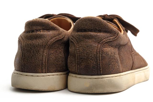 ○エルメス HERMES 牛革 ローカットスニーカー Quicker sneaker クイッカー Hディテール ヴィンテージ加工 定番 メンズ 【中古】 中古_3