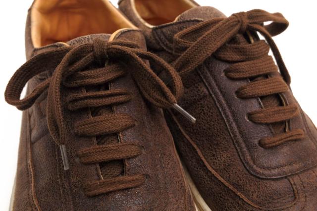 ○エルメス HERMES 牛革 ローカットスニーカー Quicker sneaker クイッカー Hディテール ヴィンテージ加工 定番 メンズ 【中古】 中古_5