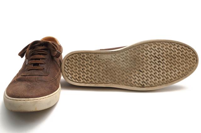 ○エルメス HERMES 牛革 ローカットスニーカー Quicker sneaker クイッカー Hディテール ヴィンテージ加工 定番 メンズ 【中古】 中古_6