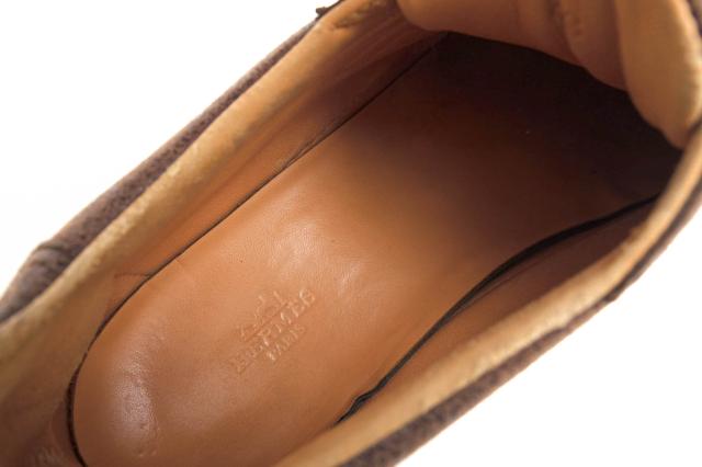○エルメス HERMES 牛革 ローカットスニーカー Quicker sneaker クイッカー Hディテール ヴィンテージ加工 定番 メンズ 【中古】 中古_7
