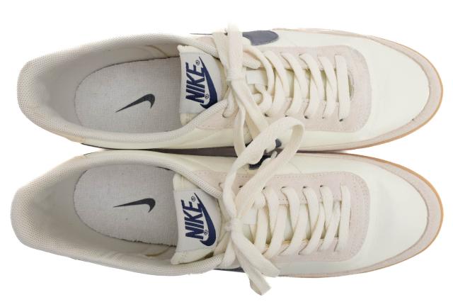 ○ナイキ NIKE J.CREW別注 海外限定 天然皮革 ローカットスニーカー 432997-107 Killshot 2 Leather Sail/Midnight Navy/Gum Yello 中古