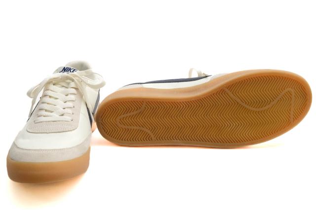 ○ナイキ NIKE J.CREW別注 海外限定 天然皮革 ローカットスニーカー 432997-107 Killshot 2 Leather Sail/Midnight Navy/Gum Yello 中古