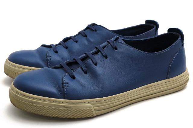 ○グッチ GUCCI 牛革 カーフ ローカットスニーカー 342038 Mirosoft クレストロゴ メンズ 【中古】 中古