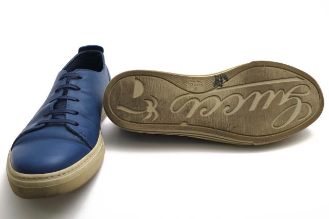 ○グッチ GUCCI 牛革 カーフ ローカットスニーカー 342038 Mirosoft クレストロゴ メンズ 【中古】 中古_5