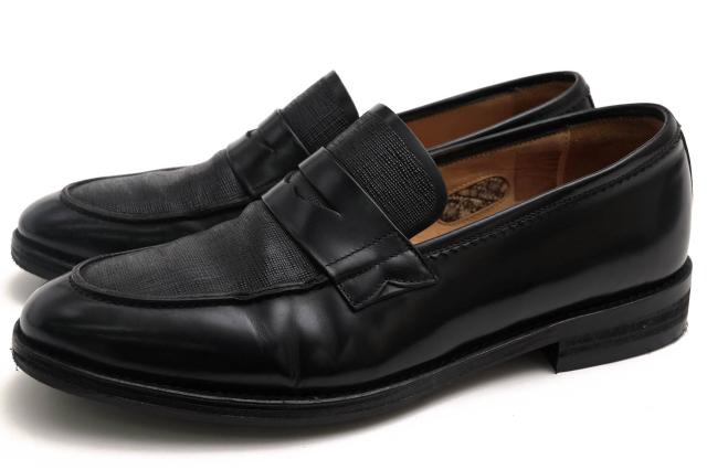 ○ポールスミス Paul Smith 牛革 カーフ ローファー Gifford モックトゥ レザーソール メンズ 【中古】 中古