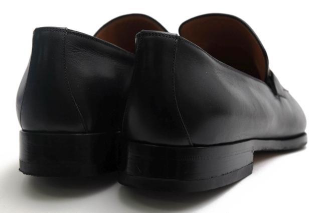○グッチ GUCCI 牛革 カーフ ビットローファー 204396 Bamboo Horsebit Detail Loafer ホースビット レザーソール 定番 マッケイ製 中古_3