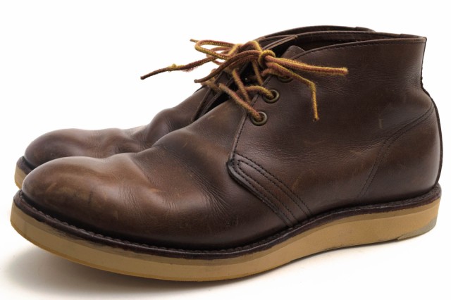 ○レッドウィング RED WING DARK CHOCOLATE CACHE 牛革 チャッカブーツ 8596 WORK CHUKKA ワークチャッカ グッドイヤーウェルト製 中古