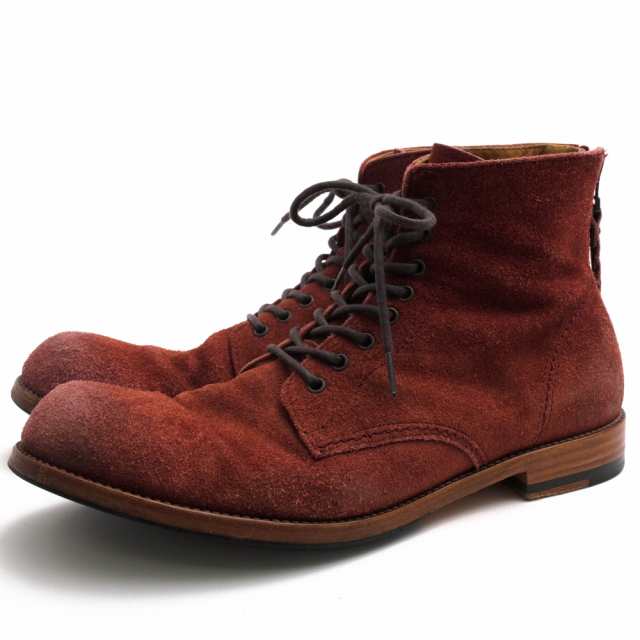 ○パドローネ PADRONE 牛革 カウレザー MUSEUM LIMITED 限定モデル レースアップブーツ PX8054-1129-15D LACE UP BOOTS with BACK 中古