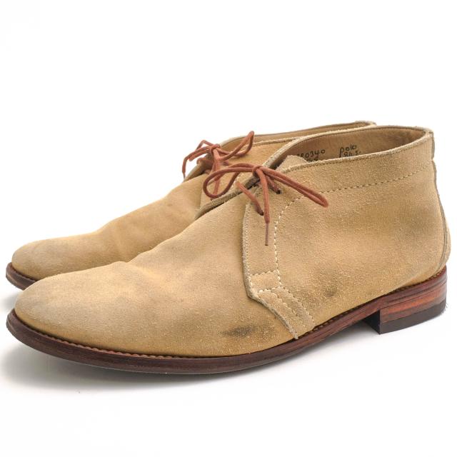 ○トリッカーズ Tricker's 牛革 チャッカブーツ M7169 CHUKKA BOOTS アンラインド仕様 プレーントゥ レザーソール グッドイヤーウ  中古